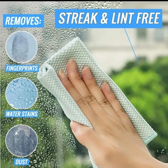 5 Pcs Streak Free Miracle Cleaning Cloth, Nanoscale Cleaning Cloth, Reusable - Picture 6 of 9